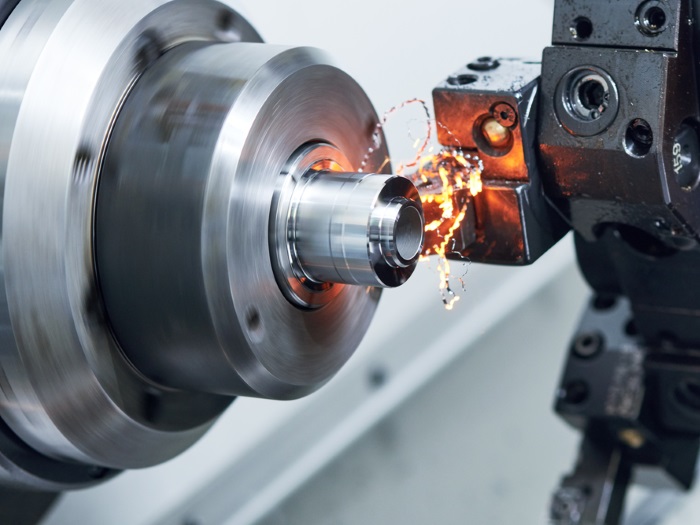 Máquina de torno CNC industrial